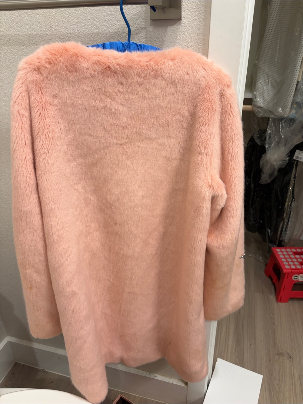 Zara Pink Embellished Faux-Fur Coat - Picture 6 of 6